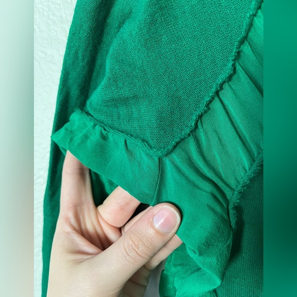 Stella McCartney Silk Mix Knit Sweater Lace Dress Kelly Green Women's Size 34/XS - Picture 14 of 16